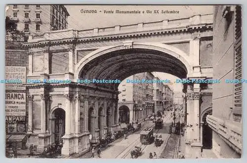 R774965 Genova Ponte Monumentale e Via XX Settembre Brunner und C