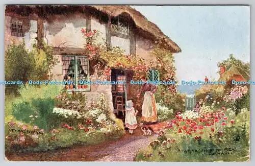 R774970 Cornwall Ein Garten am Meer Raphael Tuck and Sons Oilette Postkarte 7119