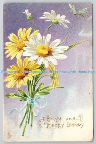 R773843 A Bright and happy Birthday Flowers Tuck Geburtstag Serie Nr 108 1913