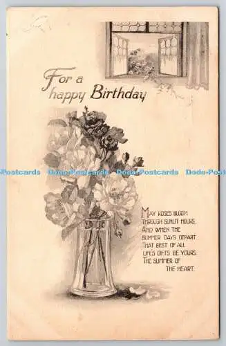 R773844 For a Happy Birthday Fenster Blumen Steckkreide Nr 1330