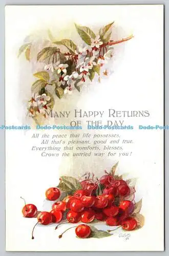 R773845 Viele Happy Returns of the Day Flowers Tuck Oilette Nr R2053