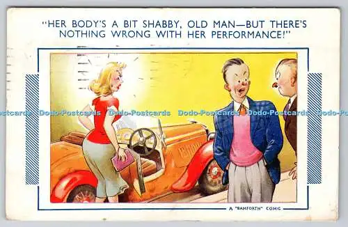 R775511 Her Body a Bit Shabby Old man Bamforth Holmfirth Yorkshire Comic Serie