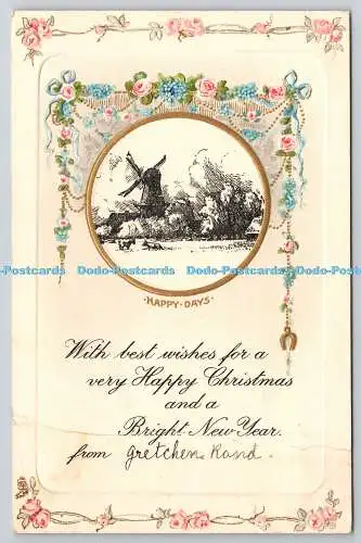 R773860 Happy days Windmill Tuck Christmas Series No C 5089 PM Buffalo 1912