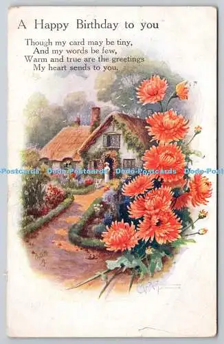 R773868 A Happy Birthday To You Cottage Gardens Tuck Oilette Nr. 3229