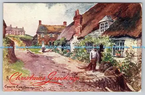 R775534 Cornwall Card with Cove Christmas Greetings Tuck Oilette 1720 1904