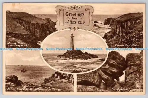 R775536 Grüße aus Lands End Longships Leuchtturm Frith Reigate Nr. 2 Multi