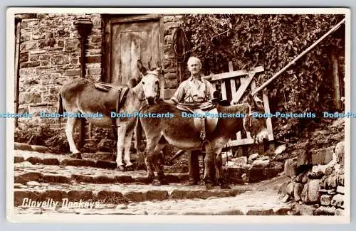 R775547 Clovelly Donkeys Photo Precision St Albans English Series RP