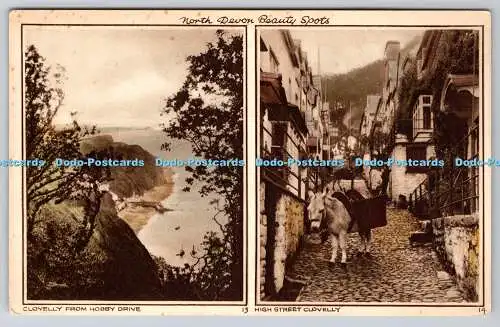 R775565 Clovelly von Hobby Drive High Street North Devon Beauty Spots Photochro