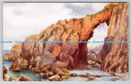 R775576 Sark Natural Arch Port du Moulin J Salmon Sevenoaks England C G Blampied