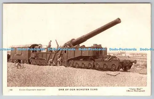 R775598 One Of Our Monster Guns Crown Daily Mail Official War Pictures Series 16