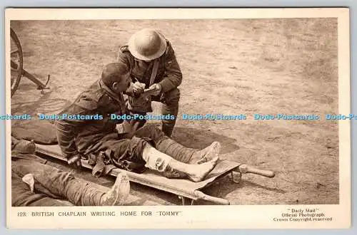 R775600 British Chaplain Writing Home For Tommy Crown Daily Mail Official War Pi