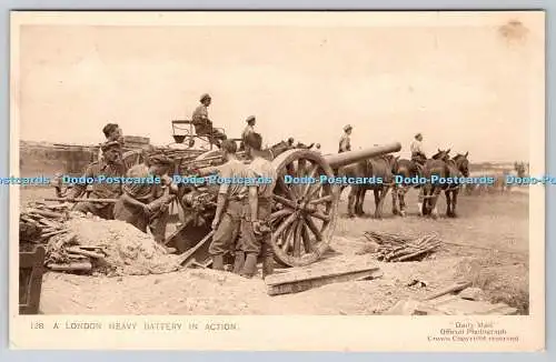 R775601 A London Heavy Battery in Action Crown Daily Mail Official War Pictures