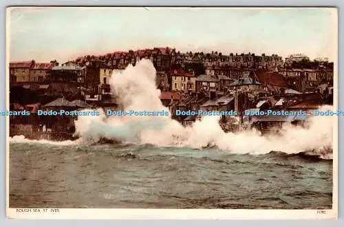 R775661 St Ives Rough Sea Gout Carbis Bay 1938