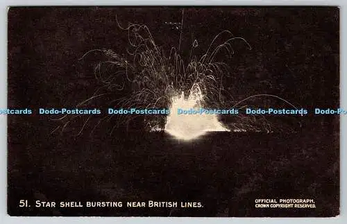 R774031 Star Shell Bursting near British Lines Crown Series VII No 51