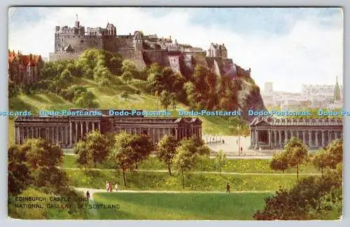 R774061 Edinburgh Castle and National Gallery of Scotland Valentine and Sons Ltd