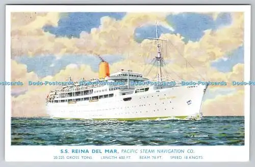 R774067 S S Reina del Mar Pacific Steam Navigation Co J Salmon Ltd J Nicholson