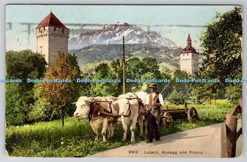 R774075 Luzern Musegg und Pilatus Kilchberg 1924