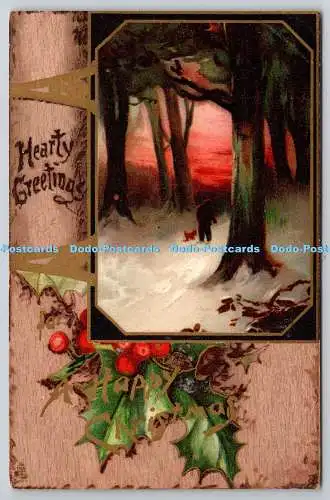 R775787 Herzliche Grüße Wald Tuck Weihnachten Serie Nr C 1054 1908