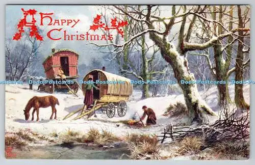 R774140 Frohe Weihnachten in der Tiefe des Winters Raphael Tuck and Sons Oilette Pos