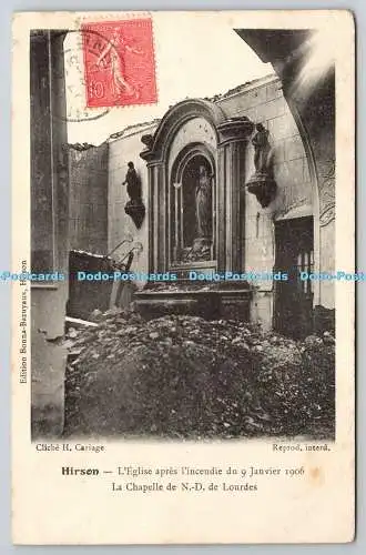 R775822 Hirson L Eglise Apres l incendie du 9 Janvier 1906 La Chapelle de N D De