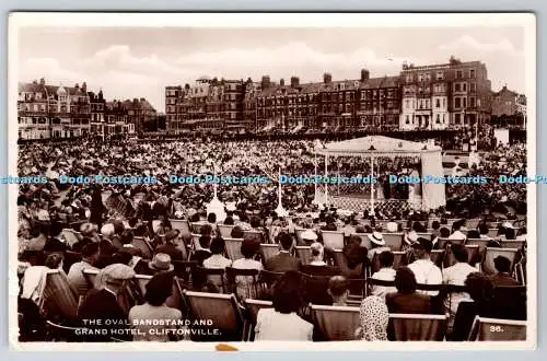 R774232 Cliftonville The Oval Bandstand and Grand Hotel A H and S Paragon Series