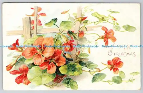 R774243 A Happy Christmas Red Flowers Raphael Tuck and Sons Ltd Artistic Series