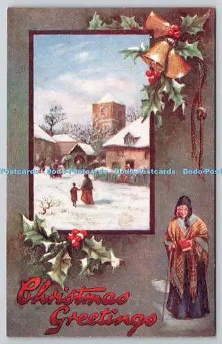 R775917 Weihnachtsgrüße Dorf Tuck Oilette Nr C 1743