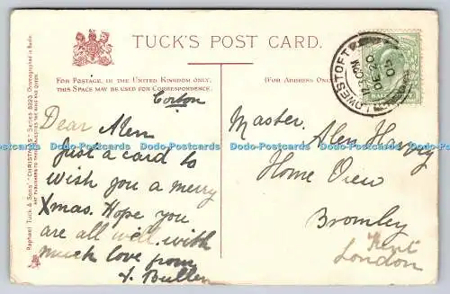 R775918 Weihnachtsgrüße Home Tuck Weihnachten 8223 M Morris PM Lowestoft 1905