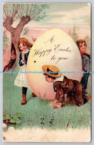 R775955 A Happy Easter To You Egg Children Tuck Art Series 2864 PM Kansas City 1