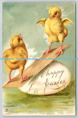 R775956 A Happy Easter Egg Chickens Tuck Easter Series 2840