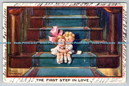 R774336 The First Step in Love Inter Art Co Tiny Tots Serie Nr 371 Fred Spurgin