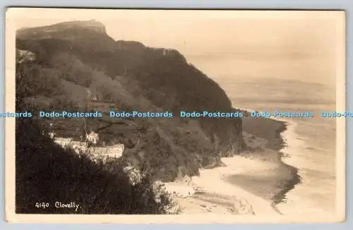 R774360 Clovelly View of the Sea B Hawke Postkarte