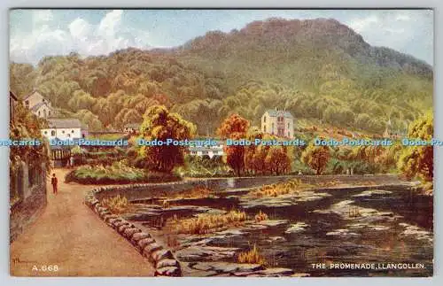 R774604 Llangollen The Promenade Valentine and Sons Ltd Kunstfarbe E H Thompson