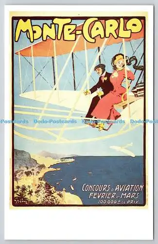 R776360 Monte Carlo Concours D Aviation Fevrier et Mars Dalkeith Poster Karte Jul