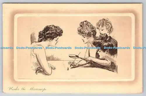 R776581 Under the Microscope James Henderson The Gibson Pot Cards No 788 1910