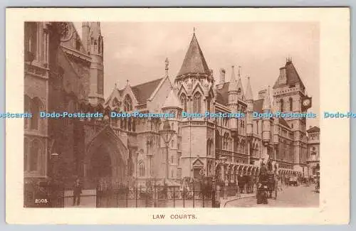 R776800 Law Courts Davidson Picture Post Cards London View Series