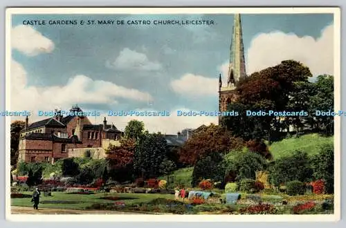 R776822 Leicester Castle Gardens and St Mary De Castro Church E T W Dennis Londo