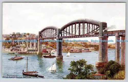 R776835 Plymouth Royal Albert Bridge Saltash J Salmon Sevenoaks England A R Quin