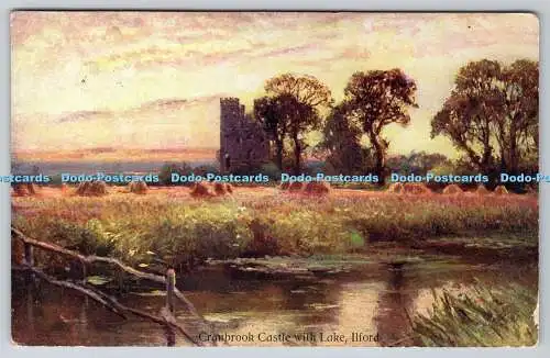 R776866 Ilford Cranbrook Castle With Lake W Hornby J W King 1908