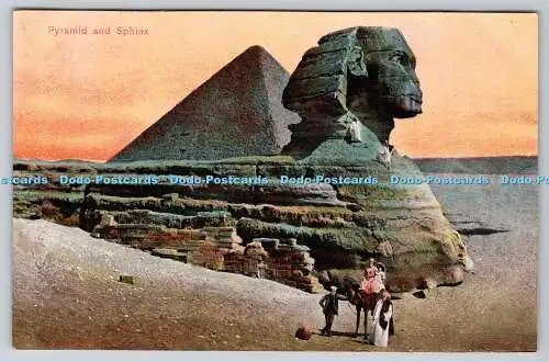 R776892 Pyramide und Sphinx Die Kairoer Postkarte Vertrauen Kairo Dr. Trenkler