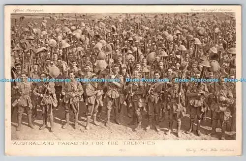 R776902 Australier Parading For the Trenches Crown Daily Mail Battle Pictures O