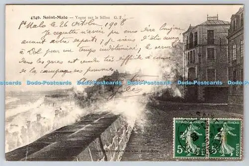 R775020 Saint Malo Vague sur le Sillon G F 1908