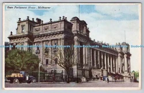 R775033 Melbourne State Parliament House Novelty Card Co Melbourne Vistas Serie