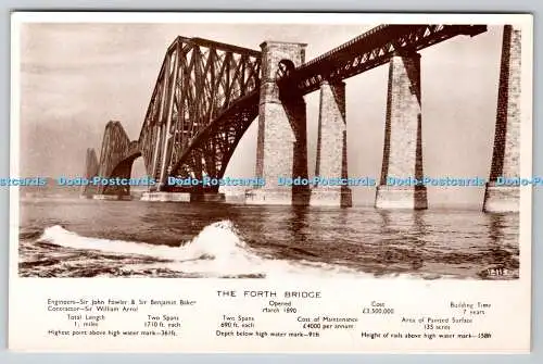 R775256 The Forth Bridge J Salmon Ltd RP Postkarte