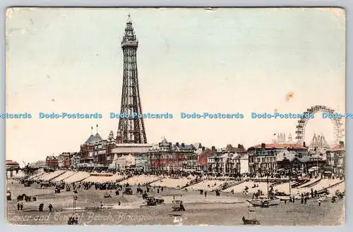 R775294 Blackpool Tower und Central Beach E L V in M Elsie Serie 1907