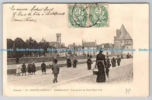 R775415 Vienne Chatellerault Chateauneuf Vue Prise du Pont Henri IV E B P L 1907