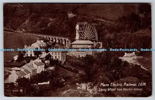 R775468 I o M Manx Electric Railway Laxey Wheel from Mountain Railway