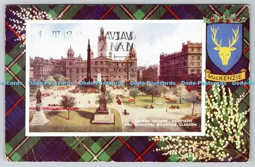 R775476 Glasgow Kenotaph and Municipal Buildings George Square Valentine and Son