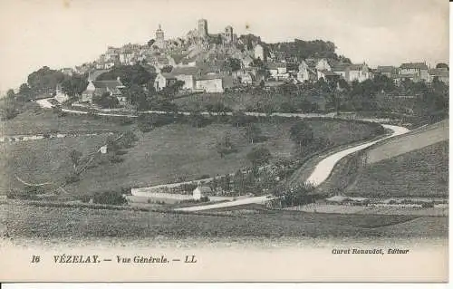 PC28435 Vezelay. Vue Generale. Curet Renaudot. Levy et Neurdein Reunis. Nr 16