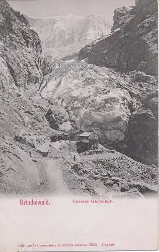 PC31262 Grindelwald. Unterer Gletscher. H. Guggenheim. Ablegen